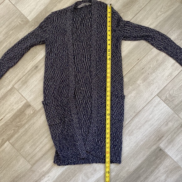 Athleta Navy & White Long Sleeve Long Cardigan Sweater Size XXS - Picture 10 of 12